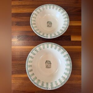 Lot of two Pfaltzgraff naturewood 7 1/2 inch cereal/soup bowls